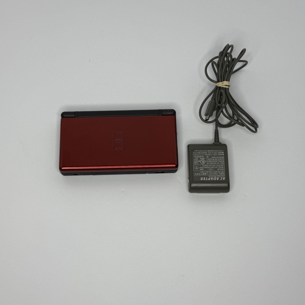 Nintendo DS Lite USG-001 Red/Black With Charger And Stylus Tested Working